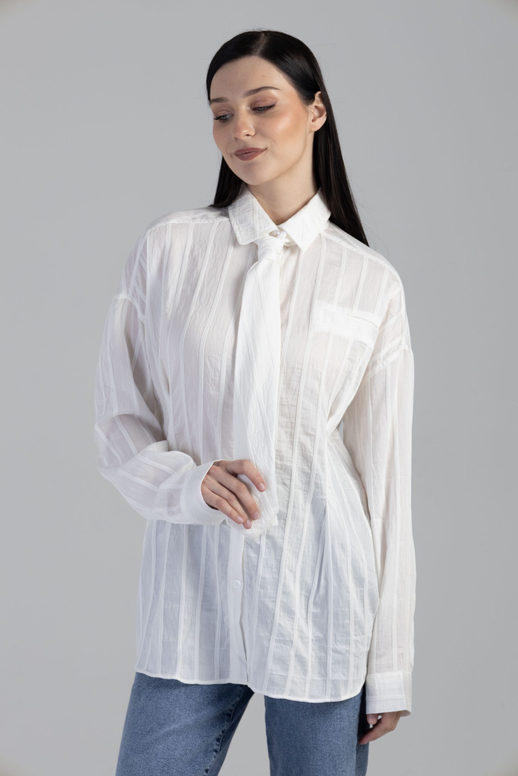 ESİLA KRAVATLI GÖMLEK - 21008