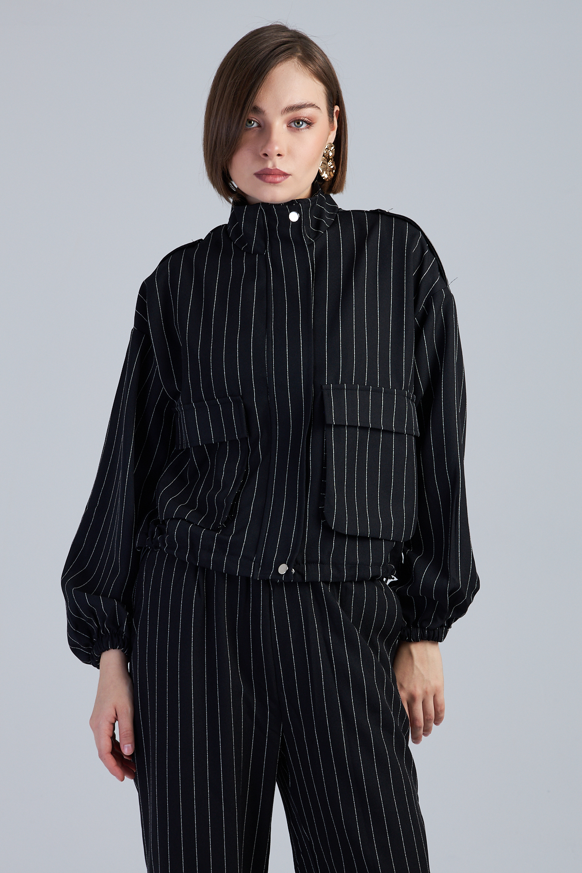 ÇİFT CEPLİ ÇİZGİLİ TAKIM - 13224